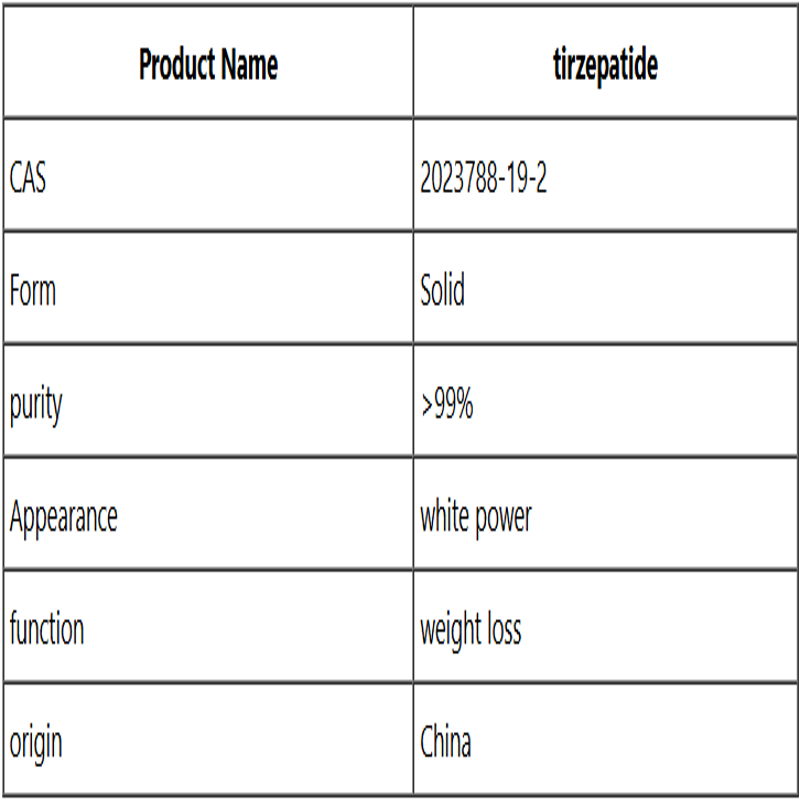 Shop Factory Direct Supply of High Purity Tirzepatide Peptide for Laboratory Research-Detailed Image 1